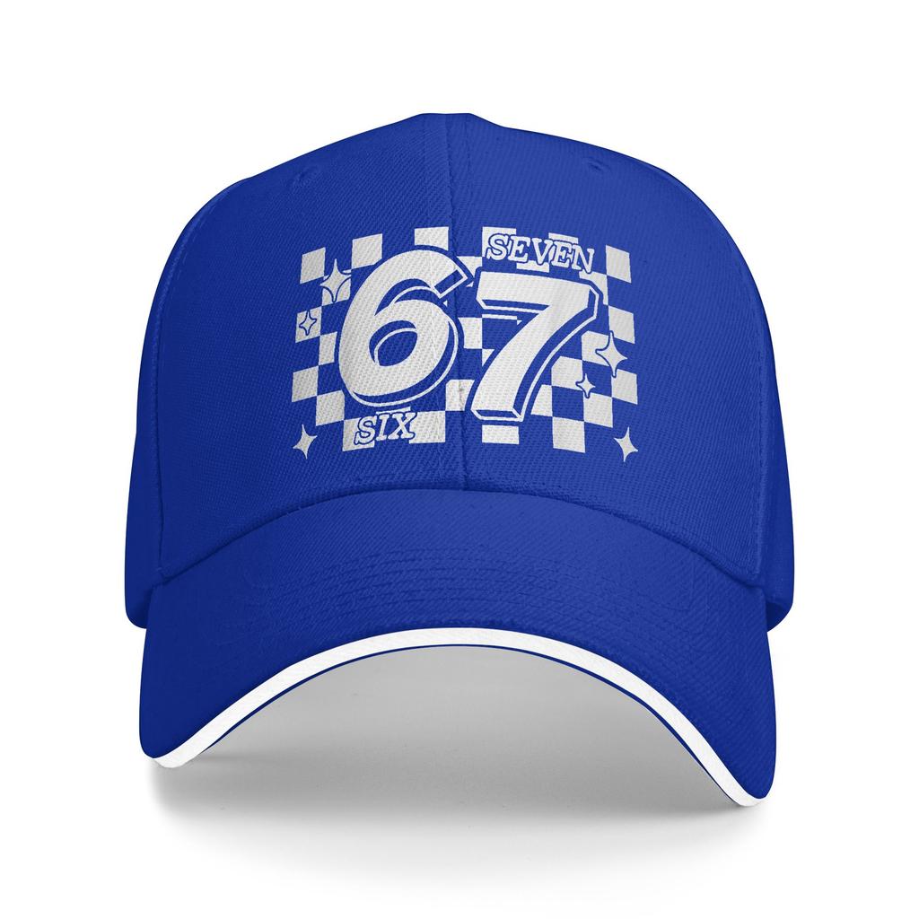 Checkered Six Seven 6 7 Meme Gen Alpha Slang Baseball Cap Outdoor Sports Sun-Proof Trucker Hat Female Men y2k Cool Baseball Caps