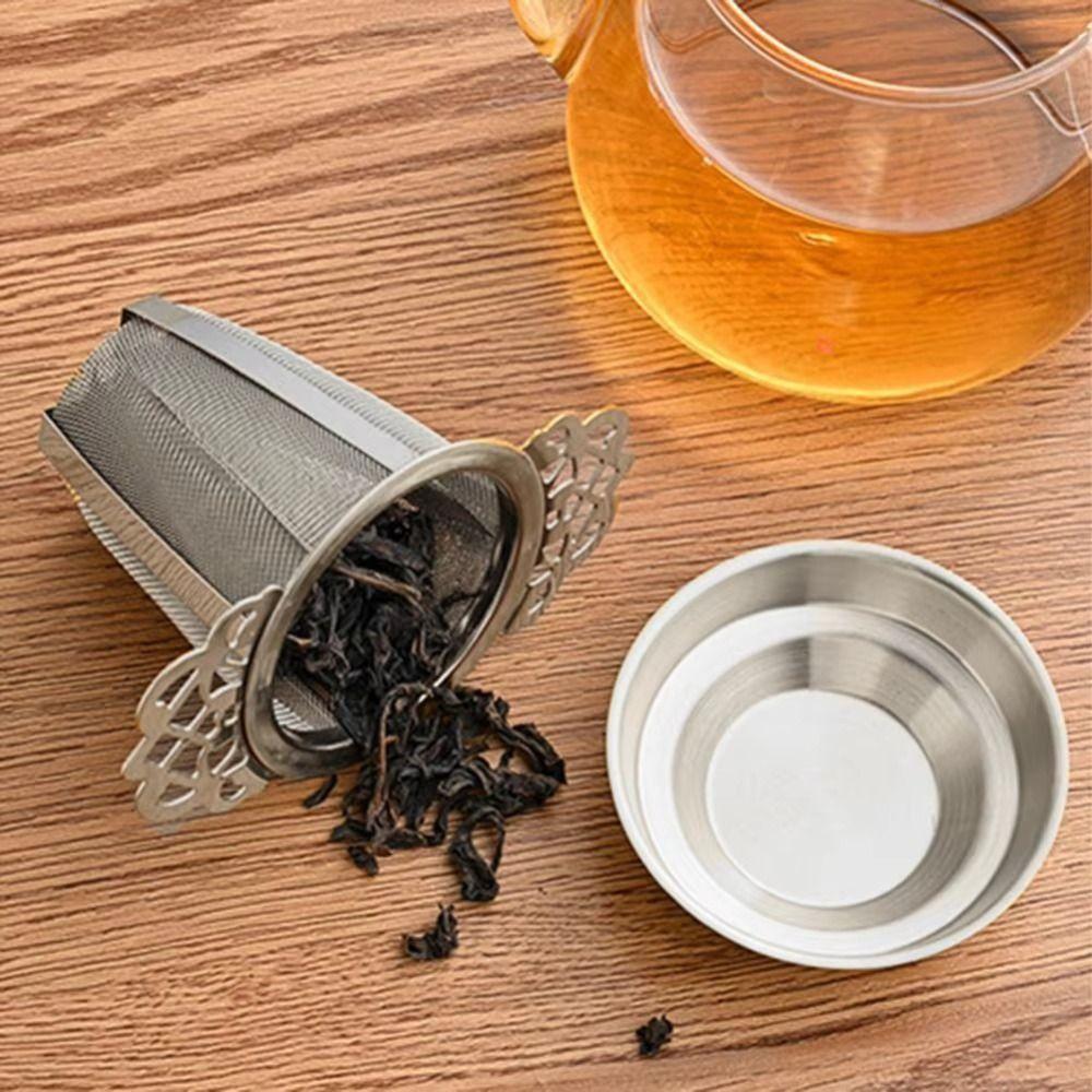 Fine Mesh Tea Strainers Double-layer Coffee Filter Sieve Double Ear Tea Infuser  for Teapots