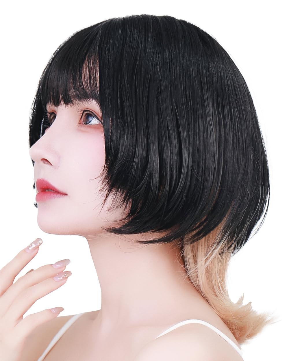 

новый парикмахер маш волк маленькое лицо мир страхования PL чистый [TefuRe] J-волосы участник, стиль, стрижка, парик, короткий, боб, волк, волна, парик, высококачественный