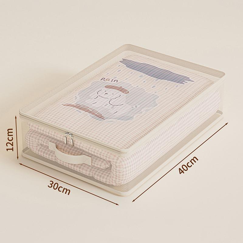 Clear Clothes Storage Bag, Plastic Blanket Storage Bag With Zipper, Foldable Closet Organizer, Moving Bags For Blanket, Bedding