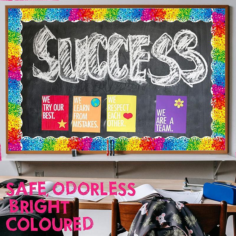 32 Colors 18M Self Adhesive Border Classroom Decors Border Trim Sticker Colorful Dot Trim Border Bulletin Board Border Trim