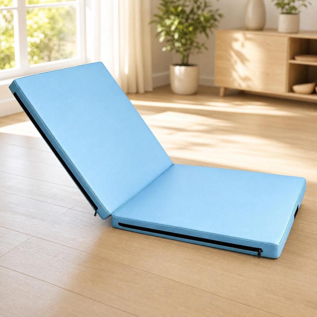 Three-Section Folding Exercise Mat Easy to Clean for Home Workout