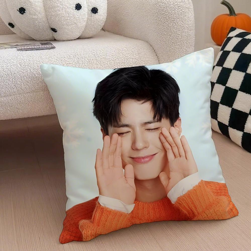 

Charming Korean Handsome Actor PPark Bogum Cushion Cover Throw Pillow Cover Hidden Button Durable Polyester Chair Cushion 30X30cm