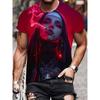 Men's with Smoking Nun 3D Graphic T-Shirt Black Casual Summer