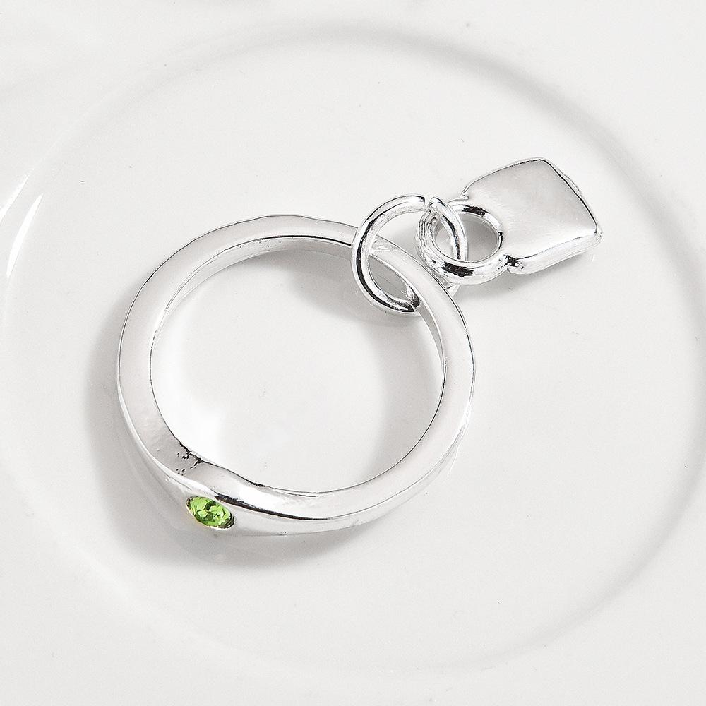 Spanish Simple Love Design Ring Feminine Geometric Opening Stainless Steel Ring Jewelry