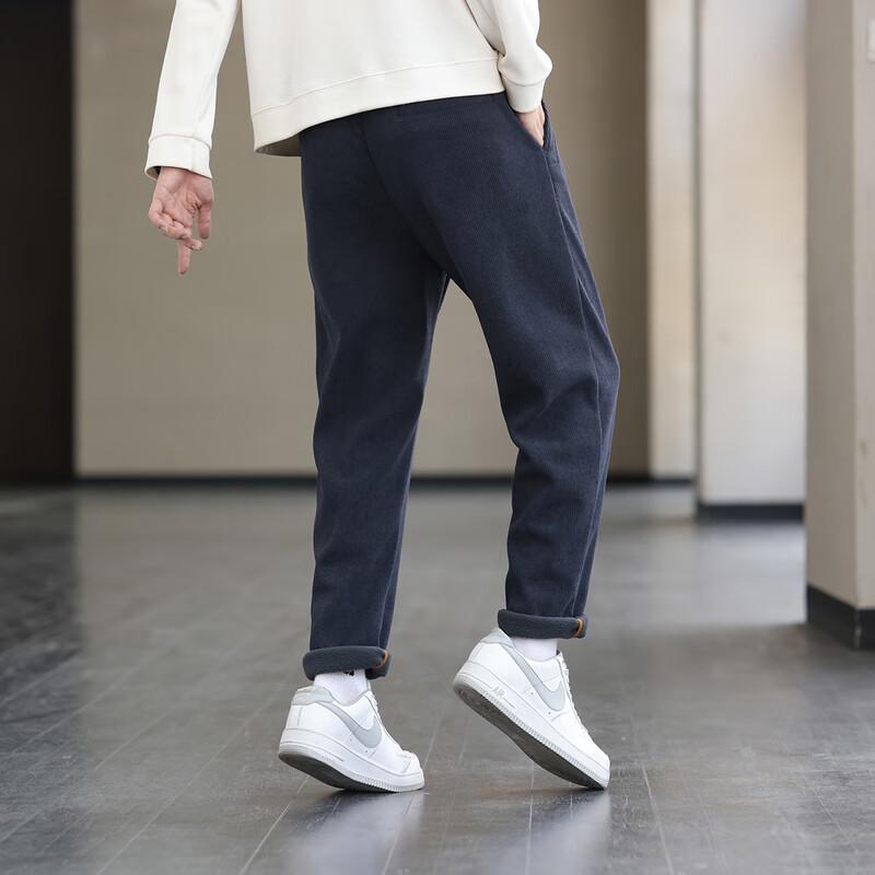 Men's High-Waist Casual Straight-Leg Trousers