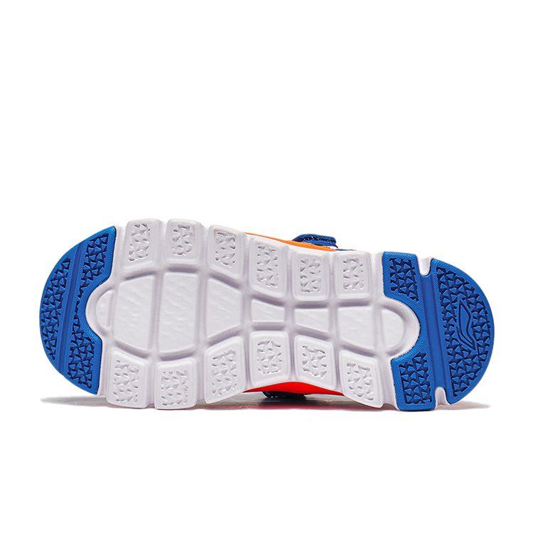 Li-Ning Cloud Shock Absorption Rebound Lightweight Breathable Non-Slip Kids Sandals Kids Sandals Bright-Blue Fluorescent-Orange YKKT018-1