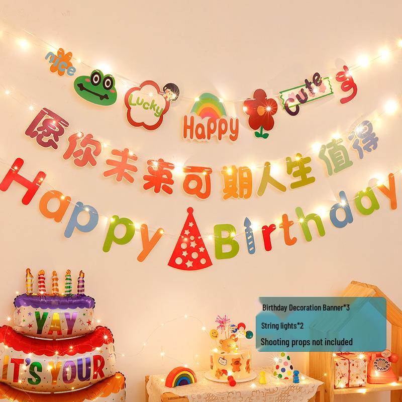 First Birthday Pom-Pom Bunting & Photo Banner for Boys and Girls
