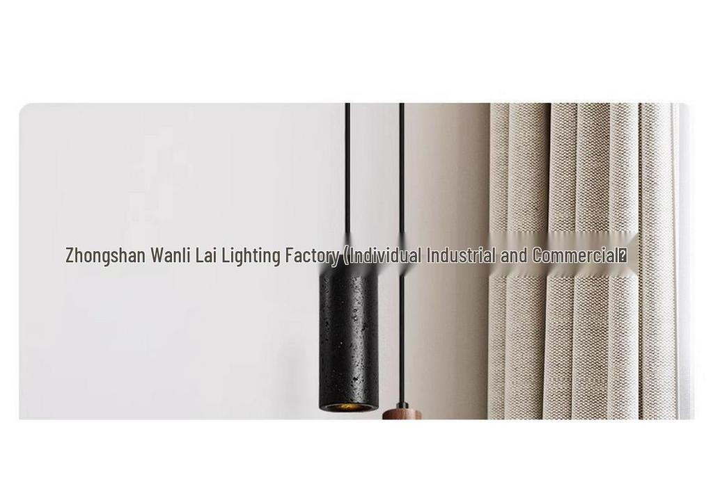 Wabi-Sabi Yellow & Black Travertine Pendant Light for Bedside, Restaurant, or Bar Counter