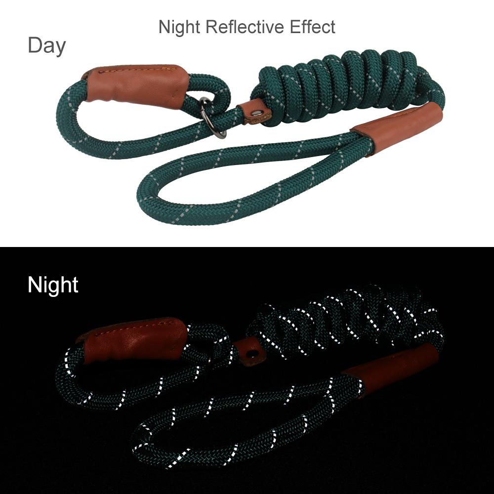 P Shape Pet Leashes Reflective Dog Leashes Pet Round Rope Outdoor Training Walk Supplies for Small Medium Big Dog