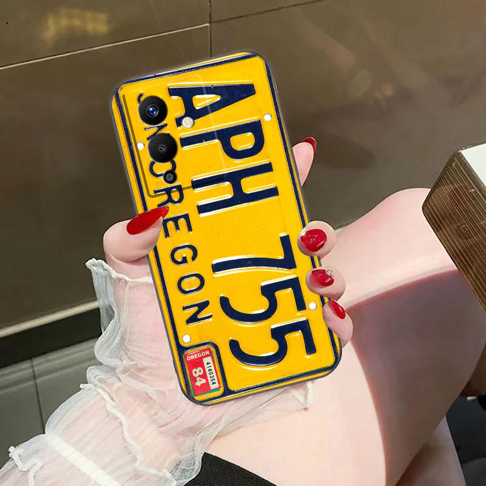 Lucky License Plate Number Phone Case For Infinix TECNO POP SPARK SMART 6 7 8 9 CAMON 40 30 30S 15 16 17 20 20C Pro Case Cover