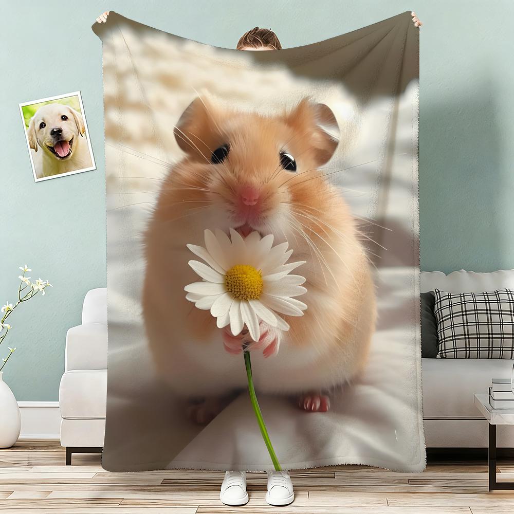 Hamster Throw Lightweight G Flannel Blanket Soft Skinfriendly for Summer Cooling