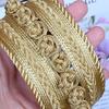 1Yard Handmade Gold Cord Patch Baroque Decorative Trim Appliques Sew on Patches for Clothing Clothes Applique