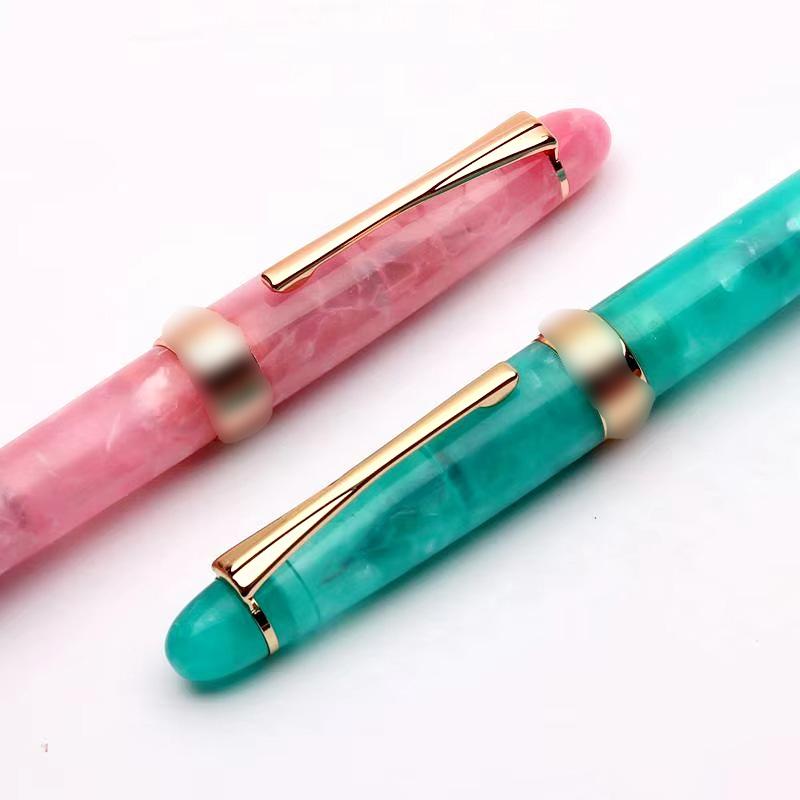 Pluma Fuente Kaigelu 356 de Resina con Clip Dorado Punta EF/F/M Hermosos 5 Colores Pluma de Tinta para Regalo de Escritura Oficina Negocios Hogar