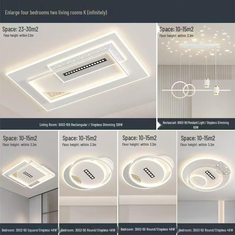 Modern LED Ceiling Light for Living, Bedroom, and Dining Rooms
