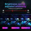 10/14/18 in 1 Led Car Ambient Lights 210 64 Color RGB Symphony Streamer Bluetooth Rainbow Acrylic Strips Atmosphere Lamp Kit 12V