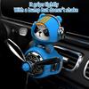 Cool Panda Pilot Car Air Freshener with Rotating Propeller Bobbing Panda Head Car Vent Fragrance Diffuser Car Trendy Decoration