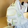 New schoolbag female Japanese ins cute dopamine contrasting color college style primary and secondary school students multi-compartment backpack