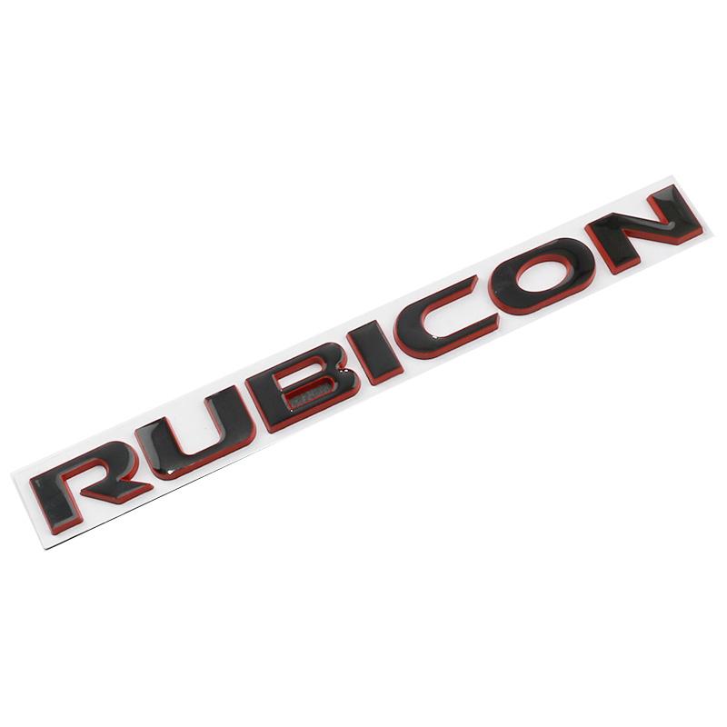 Car Metal Rubicon Trunk Fender Door Logo Badge Emblem Decals Sticker For Jeep Wrangler Unlimited TJ JK TJ YK JL XJ Accessories ALU1