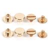 10sets 5 6.5 8mm Solid Brass Button Stud Screw Nail Screwback for Leather Rivet Belt DIY Gold