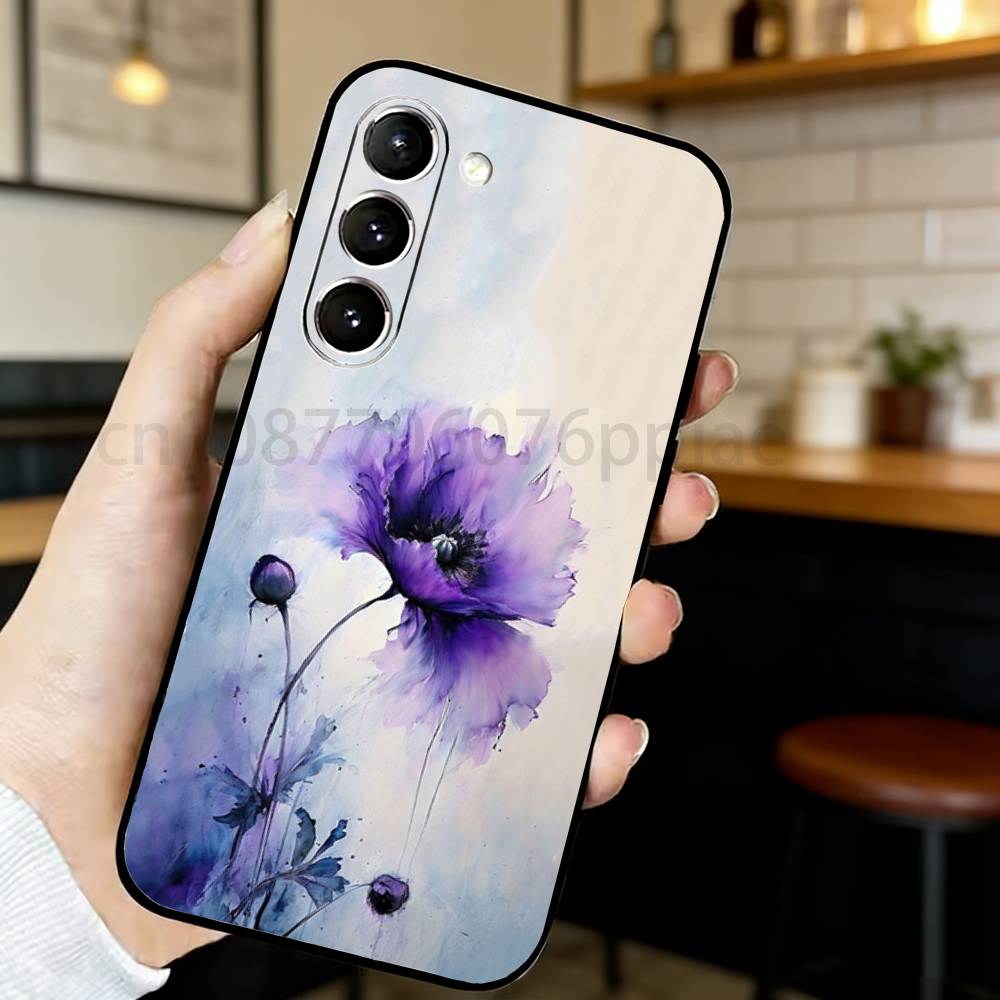 

Abstract watercolor flowers Phone Case For Samsung S20,21,22,23,24,25,26 plus,ultra Silicone Cover Samsung S235G
