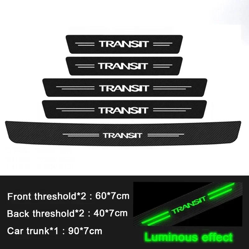 ACR1 Luminous Car Door Threshold Anti Kick Protector Stickers Anti Scratch Trunk Guard Strip For Ford TRANSIT Car Interior Accessorry