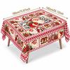 Christmas Tablecloth Festive Snowman Santa Print Dining Table Decor Gift