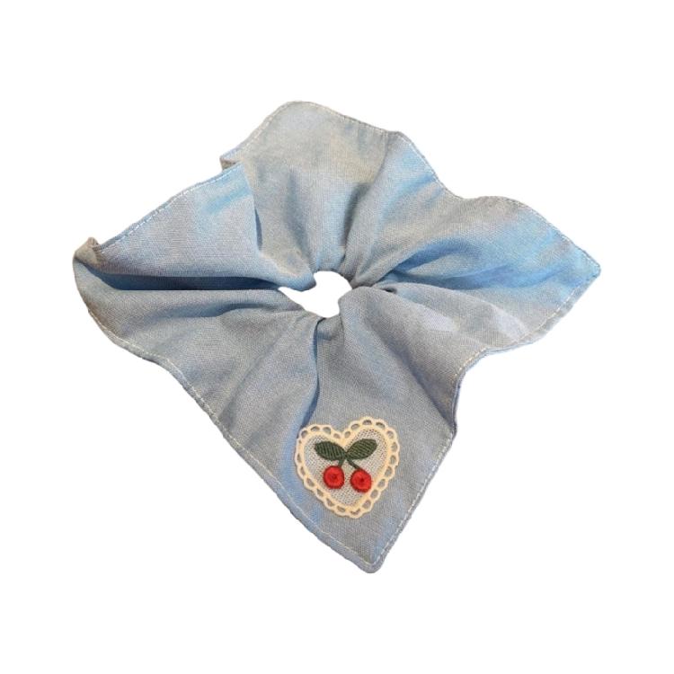 

Fashionable Blue Cherry Hair Tie Elegant Headdress Offering Comfort And Style For Modern Women 1