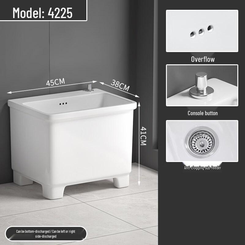 TLXT Mop Sink with Countertop Control Drain