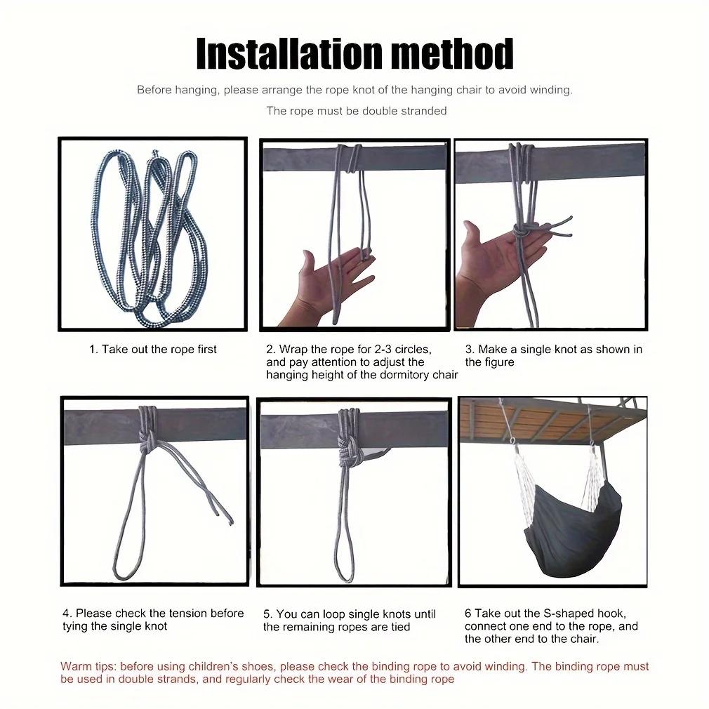 Canvas Leisure Swing Hanging Chair, 1pc Outdoor Hammock Chair, Without Pillow And Cushion, Garden Leisure Furniture Hammocks