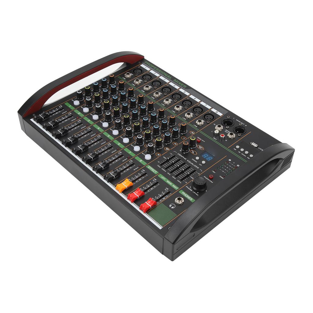 Digital Sound Mixer 8 Channel Bluetooth Transmission USB Sound Board Console for Studio Stage Live Streaming