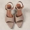 Fashion 2025 New Summer Women Sandals Pointed Comfortable Shoes Fashion Rose Casual Everyday Wear Low Heels Lightweight Women Sandals