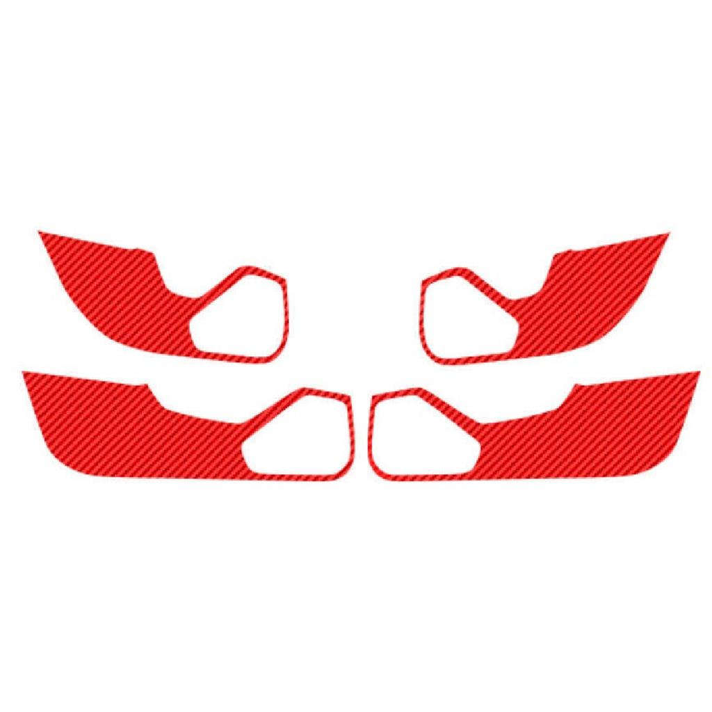 For Honda Civic 2022~2024 Red Carbon Fiber Sticker Car Door Anti Kick Panel Trim