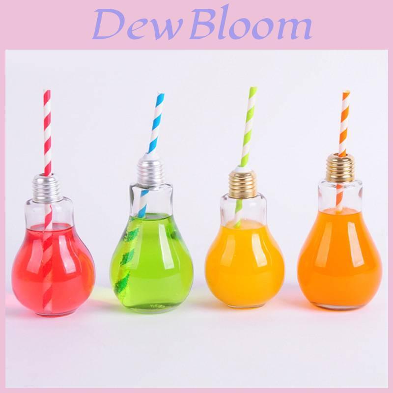 Versatile Glass Transparent Light Bulb Drink Bottle With Solar Copper Wire Lights