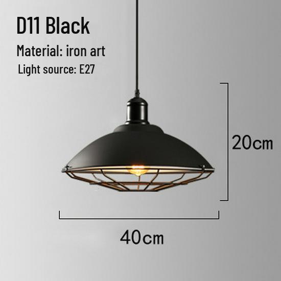 Retro Industrial Wrought Iron Pendant Lamp - Minimalist Style for Bars, Hotels, and Restaurants