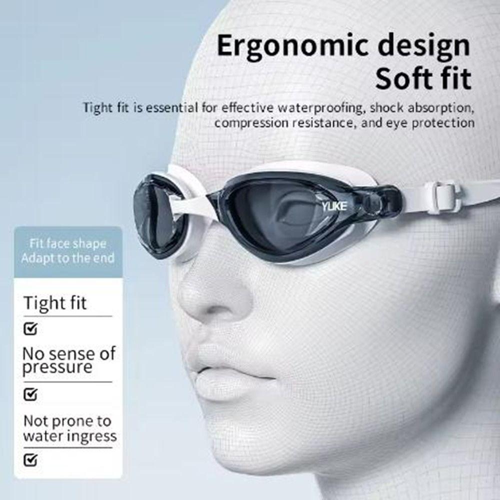 High-definition Swim Eyewear Glasses Adjustable Flat Transparent Goggles Swimming Goggles  Beach