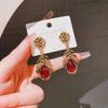 Retro High-end Earrings Women's Ancient Style Niche Light Luxury Atmosphere Court Style Long Stud Earrings Personalized Earrings