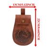 Medieval Faux Leather Belt Pouch,Portable Retro Renaissances Belt Bag Coin Purse Dices Bag for LARP Cosplay,Halloween