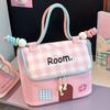 Dopamine Style Waterproof Makeup Bag Large Capacity Multi Compartment Travel Cosmetic Organizer for Women and Students