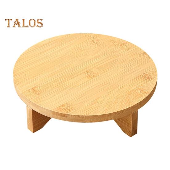Supporto per piante in bambù, portavasi per fiori, da tavolo, da interno, sgabello rotondo, portavasi, espositore per piante in vaso, cupcake, ceramiche