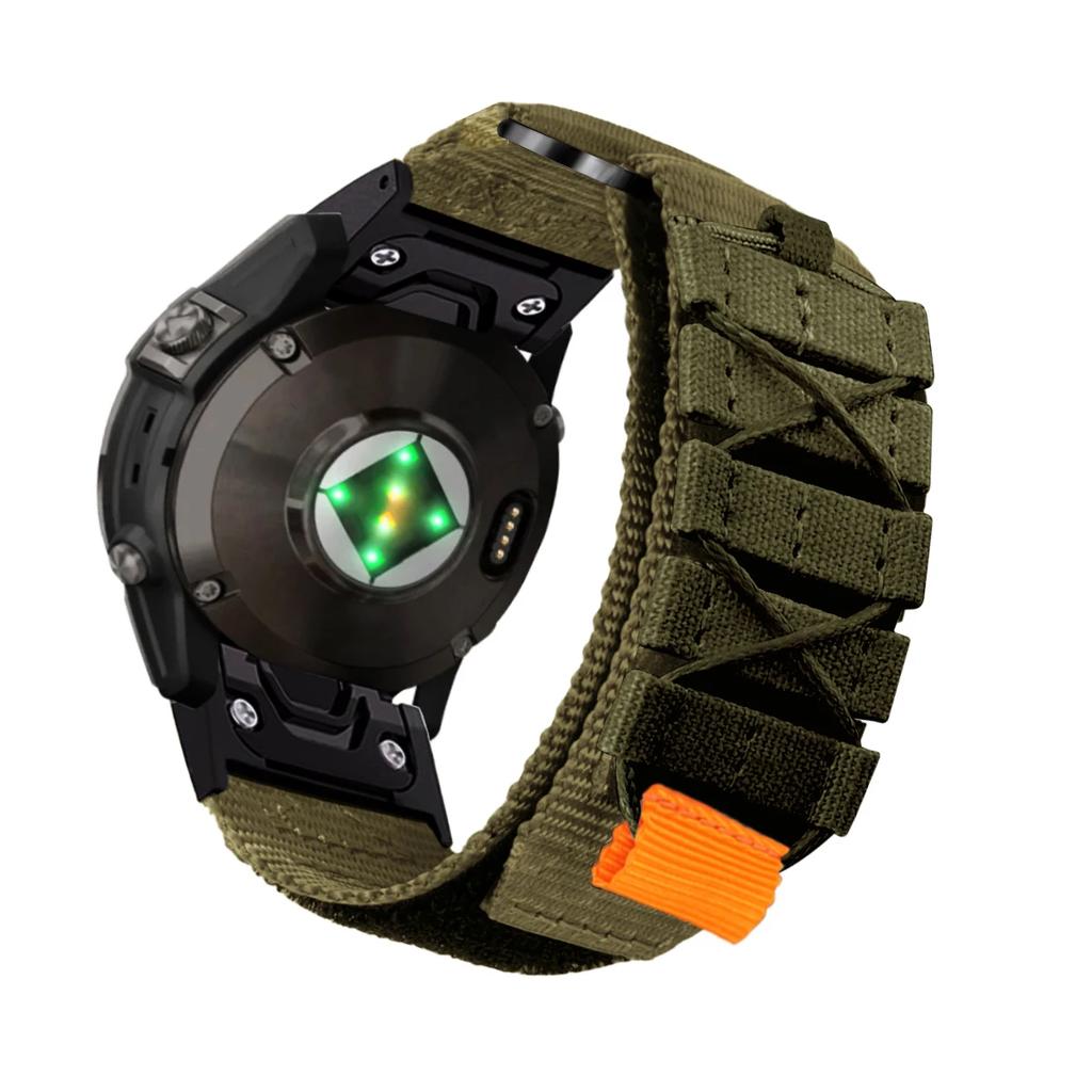 22mm 26mm Nylon Loop Strap for Garmin Fenix  7 6 Pro 7X 6X Pro 5X 5X Plus Epix Pro/Tactix SmartBand Bracelet Watch Accessories