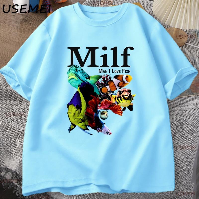 

Unisex I Love Fish Vintage TShirt Unisex Women Funny Ocean Meme Graphic Tee Humor Sea Creature Tshirt Unisex 90s Y2K Clothes Tops 4XL