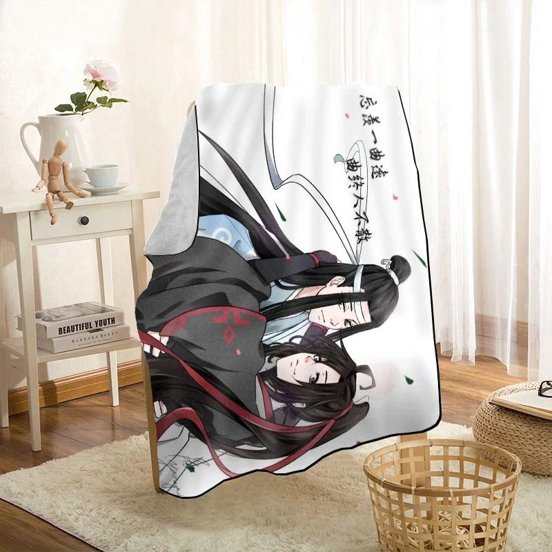 Cute Anime Mo Dao Zu Shi Throw Blanket Personalized Blankets On For The Sofa/Bed/Car Portable 3D Blanket For Kid Home Textiles