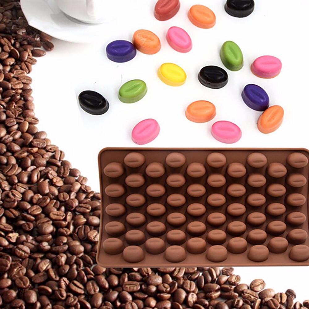 

Silicone Chocolate Coffee Beans Mould Candy Cake Sweets 55 Cavity кофейный
