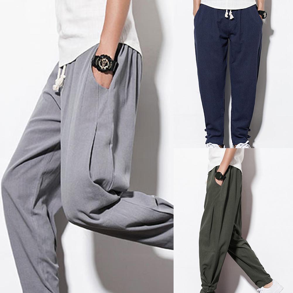 Cotton Linen Loose Harem Pants 