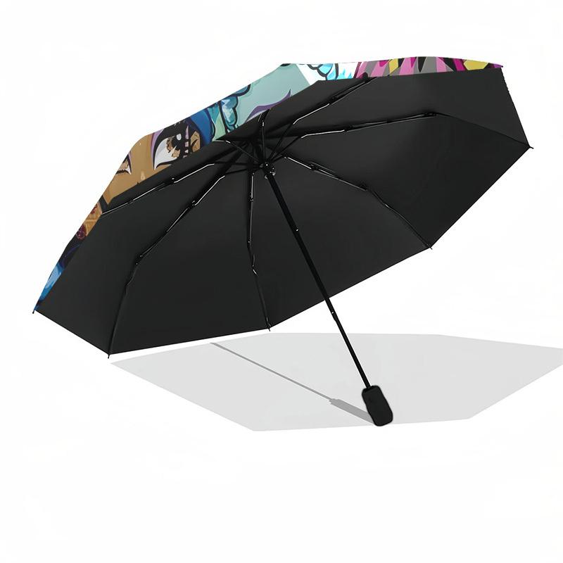 Monster High, Friendship- Automatic Opening and Closing, 8-rib Structure Portable Umbrella, Suitable for Men and Women In All Seasons - Perf