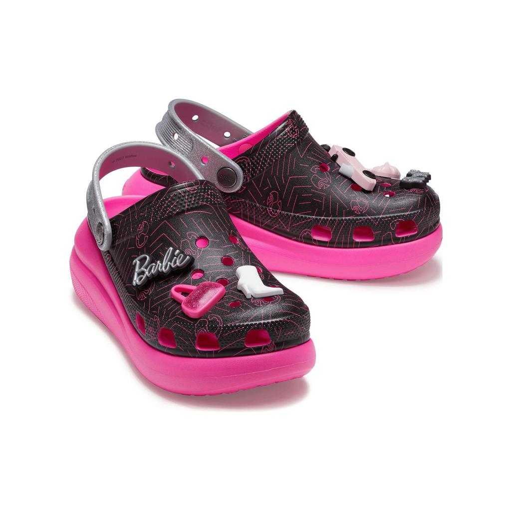 Crocs X Barbie Classic Crush Clog Black Electric Pink Unisex 208819-001