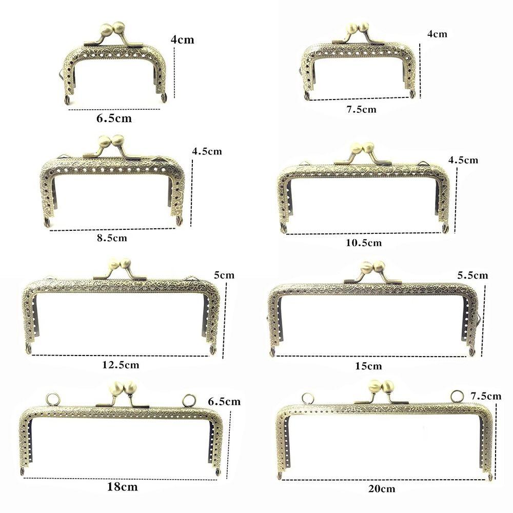 DIY Square Kiss Clasp Lock Metal Frame 6.1-11CM Wallet Kiss Clasp Antique Bronze Clutch Frame Bag Making