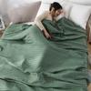 Summer Cooling Cotton Waffle Weave Blanket 150x200cm Bed Blanket Lightweight Cotton Bedspread for Sofa and Bed