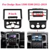 Car Radio Fascia Frame For Dodge Ram 1500 5500 2012- 9 Inch 2DIN Stereo Panel Wiring Harness Power Cord Cable Canbus Decoder